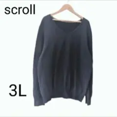 【大きいサイズ】scroll スクロール Vネックニット セーター 3Lのサムネイル