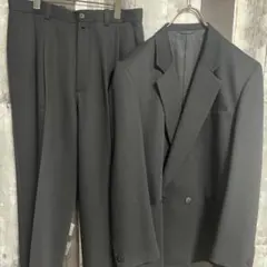 XL　礼服　喪服　ダブル　ブラックフォーマル　ダブル　スーツ　上下　セットアップ