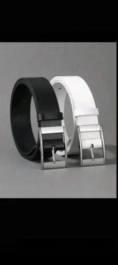 ベルト ホワイト ブラックセットユニセックス 100cm