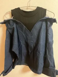 CECIL McBEE オフショルダーシャツ デニムMサイズ【新品未着用】