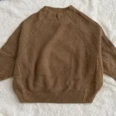 earth music&ecology茶色 ドルマンスリーブ ニット セーター