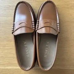 HARUTA スコッチガードスムースレザー コインローファー　キャメル