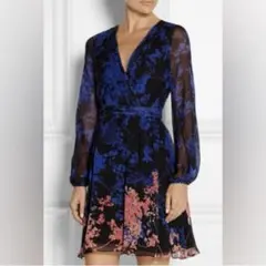 新品ダイアンフォンファステンバーグ　シルク　ワンピース　カシュクール　ラップ