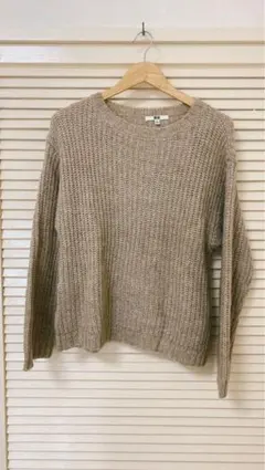 新品◇UNIQLO◇モヘヤブレンドオーバーサイズセーター◇ベージュ◇Sサイズ