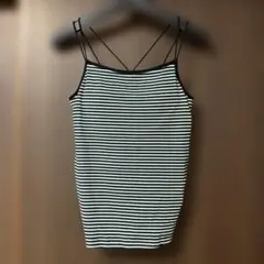 カップ付きキャミソール ボーダー柄