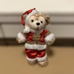 ディズニー　ダッフィー　クリスマス　ぬいぐるみバッジ