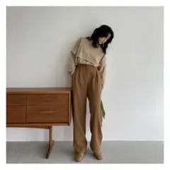 【nokcha original】layered tee ロンT ベージュのサムネイル