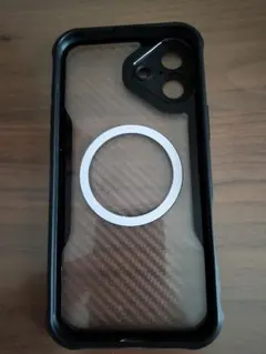 MagSafe対応 iPhoneケース カーボン調 ブラック