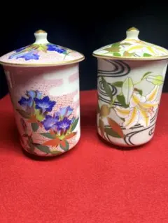 野の花の歳時記 杉山紀美子 茶碗 湯呑 2客　夫妻 コップ　未使用