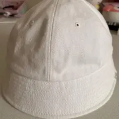 新品男女兼用Mサイズホワイト コットン バケットハット