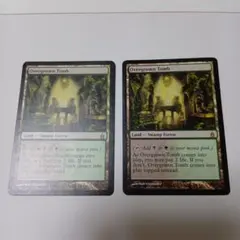 Overgrown Tomb (土地カード)2枚