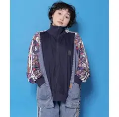週末値下げ♡ScoLar新品ジャージデニムリメイク風ブルゾンMサイズ大きいサイズのサムネイル