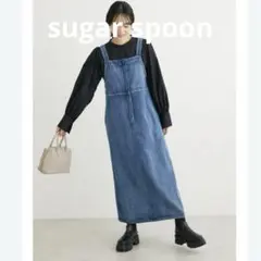 sugar spoon デニムサロペット ジャンパースカート ロング　ジャンスカ