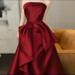 【1点限り‼️】イブニング ドレス 華やか 花 フォーマル パーティー 卒業式