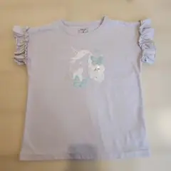 グローバルワーク　Tシャツ　スパンコール　140センチ　パープルのサムネイル