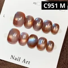 現品ネイルチップ　ベリーショート　にじみぼかし琥珀ニュアンスマグネットオフィス