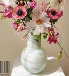 ミントグリーン フラスコ型ガラス花瓶 約30cm - メルカリ