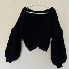 ROYAL PARTY ブラッククロップドニット