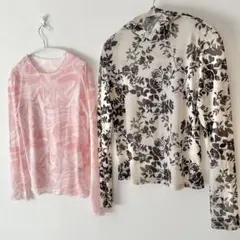 2点セット Dazy SHEIN シーイン シアー トップス 長袖 M