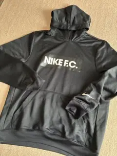 ナイキNIKE FCロゴ プルオーバー ジャージ素材スウェットパーカー フーディ