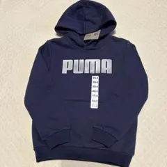 S2005 新品タグ付きPUMA プーマ 裏起毛ロゴパーカー 120-130㎝