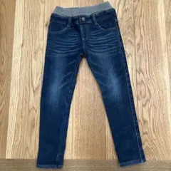 ハート型ポケット付き裏起毛デニムパンツ120