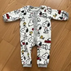PEANUTS スヌーピー柄ロンパース