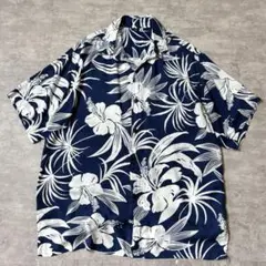 90s HIBISCUS COLLECTION レーヨン100% アロハシャツのサムネイル