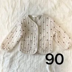 SIMPLE FREE ハート柄 キルティング アウター 90cm
