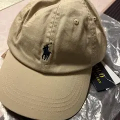 新品Polo Ralph Lauren ベージュネイビー キャップ