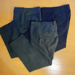 スラックス 3本セット ビジネス ノータック パンツ スーツ Lサイズ