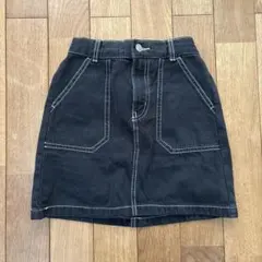 GU ブラックデニムスカート　140