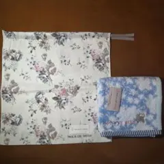 PAUL & JOE SISTAR　巾着袋　タオルハンカチ　セット