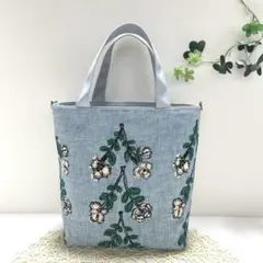 ミナペルホネン　舟形twins×帆布トートバッグ　ハンドメイド