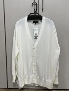 カーディガン【洗える・抗菌防臭】ペーパーエステルポンチョ風Vネックカーディガン