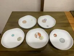 深川製磁　寿赤絵　取皿揃