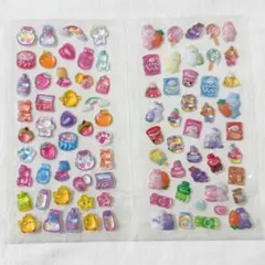 うさぎ スイーツ いちご くま ボンボンドロップシール ドロップシール 2枚