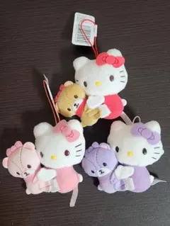 ⒉ ハローキティ カラフルベアマスコット 3種セット