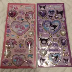 マイメロ クロミ 2点セット ★ サンリオ キラキラジュエルシール シール