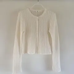 GU アイボリー 長袖カーディガン S