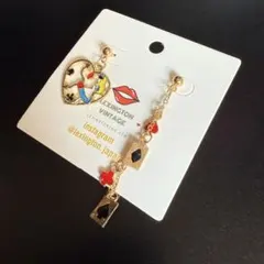 新品未使用 ハート型トランプピアス