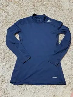 adidas TECHFIT 長袖インナーシャツ ネイビーハイネック