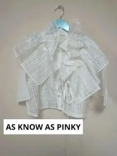 【新品タグ付き】AS KNOW AS PINKY　チェック白ブラウスセット