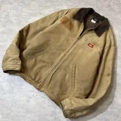 90s Dickies ダック デトロイトジャケット 襟コーデュロイ キャメル