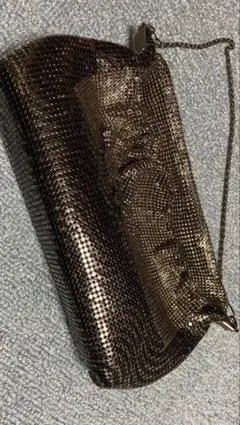 ブラック シルバー　クラッチバッグ　ショルダーバッグ　パーティーバッグ