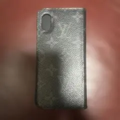 Louis Vuitton 手帳型 iPhoneケース グレーX Ｘs