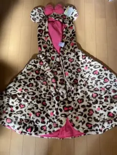 ディズニーミニーヒョウ柄ポンチョ