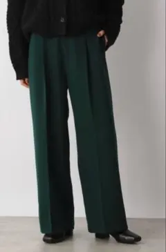 【値下げ中】未使用品　ローリーズファーム　カラーワイドパンツ　グリーン