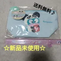 ハンギョドン 刺繍ポーチ 水色　希少