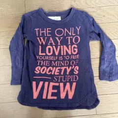 長袖カットソー ダークブルー 110cm